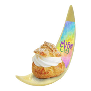 Curved Crescent Dish, Mardi Gras