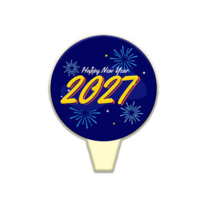 Disc Dessert Topper, Happy New Year