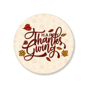 Garnish Disc, Happy Thanksgiving